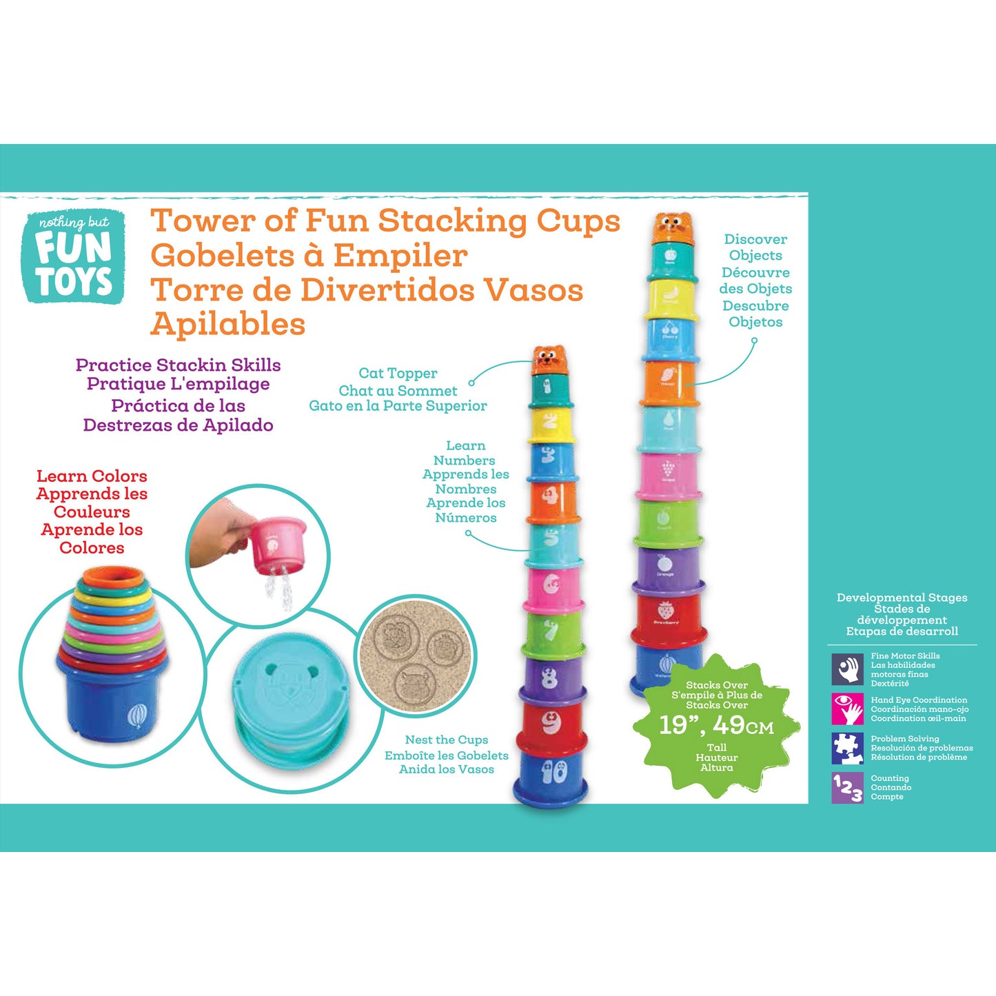 Tower of Fun Stacking Cups