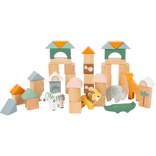 Building Blocks Safari Theme 50 Piece Playset